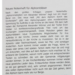 Mit dem Alphorn durchs Kirchenjahr